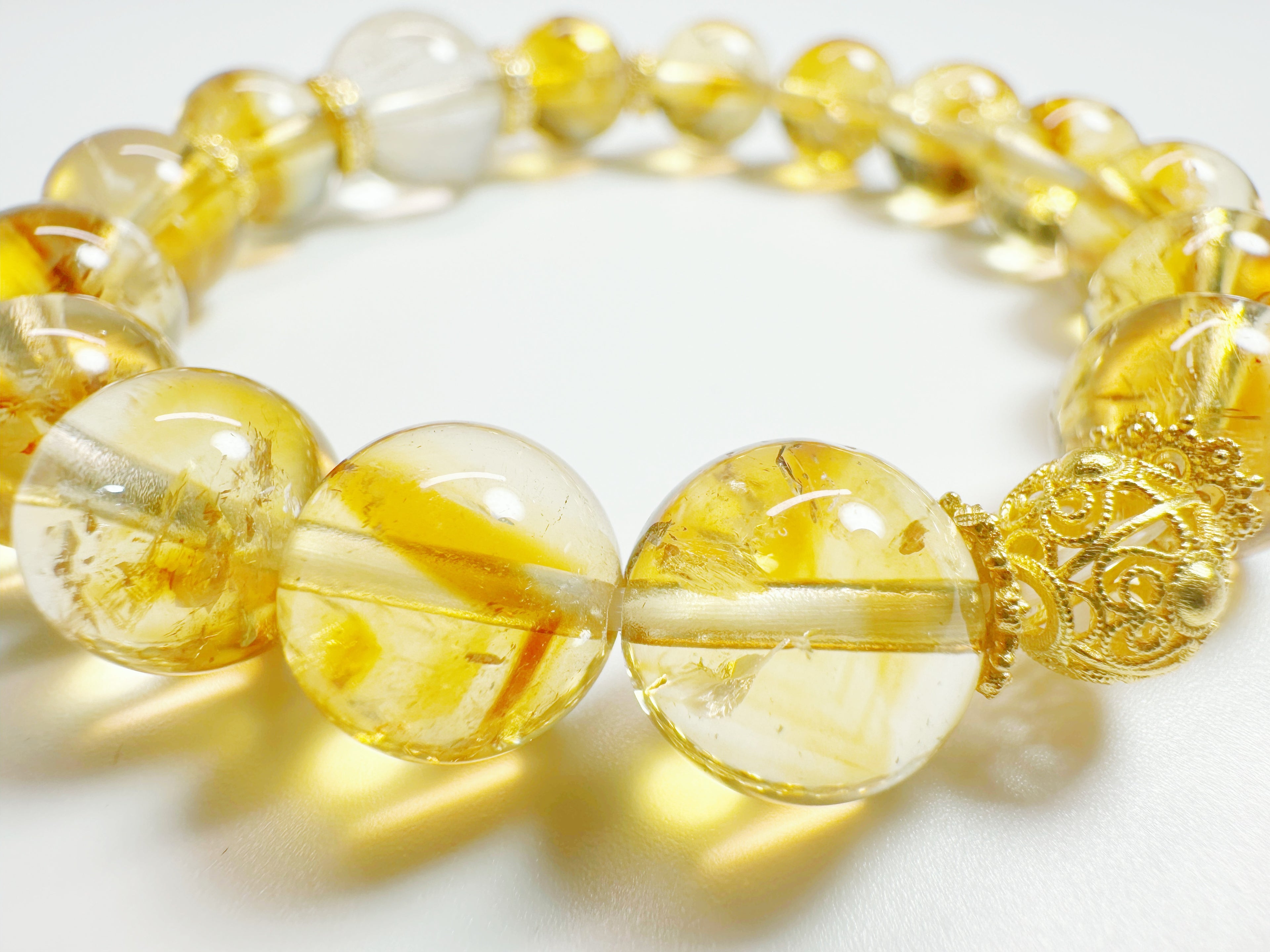 Steady Fortune Productivity – Handcrafted Golden Rutilated Quartz Bracelet