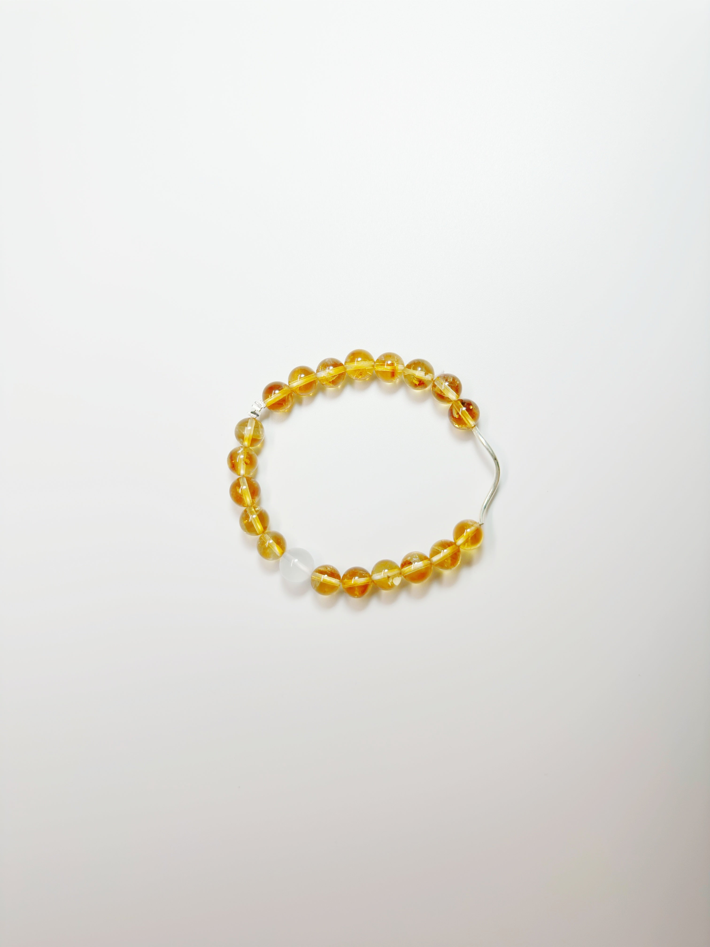 Builders Luck & Grounded Success – Handcrafted Milky White Jade & Golden Rutilated Quartz Bracelet