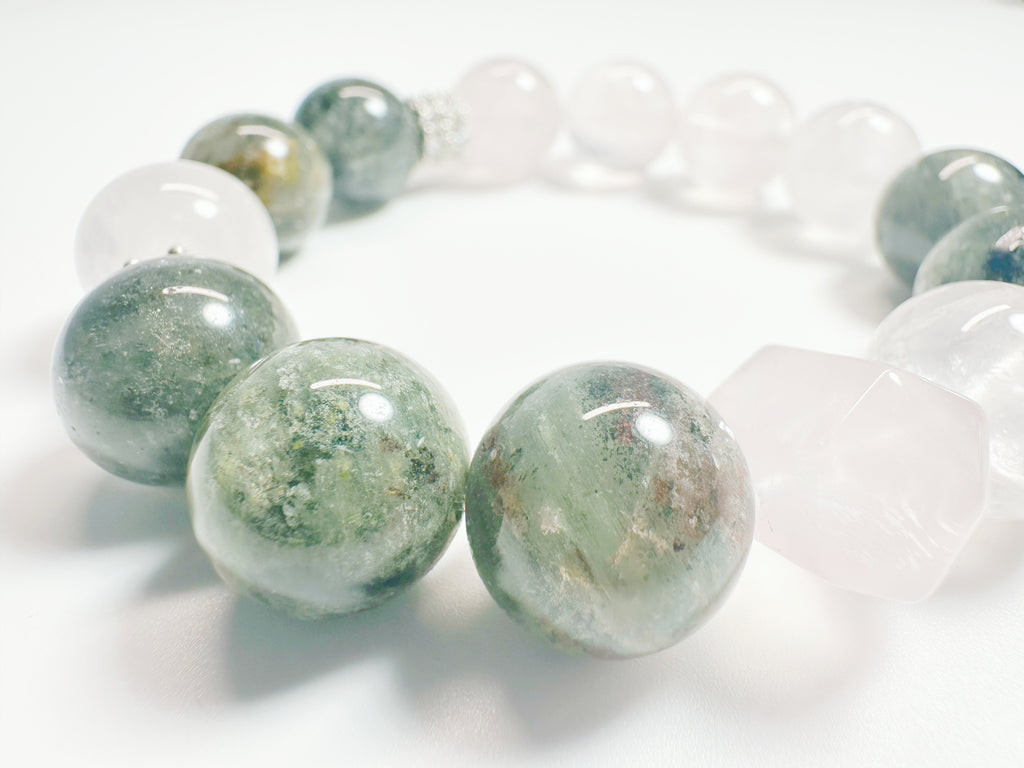 The Xiān(仙) Bracelet: Feng Shui crystal talisman for spiritual ascension. Hand-knotted with clear quartz & amethyst, charged with Daoist energy. Optional Baiyun Temple blessing enhances metaphysical power.
