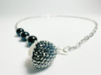 Feng Shui obsidian protection trio set with black/rainbow/snowflake stones - metaphysical energy armor