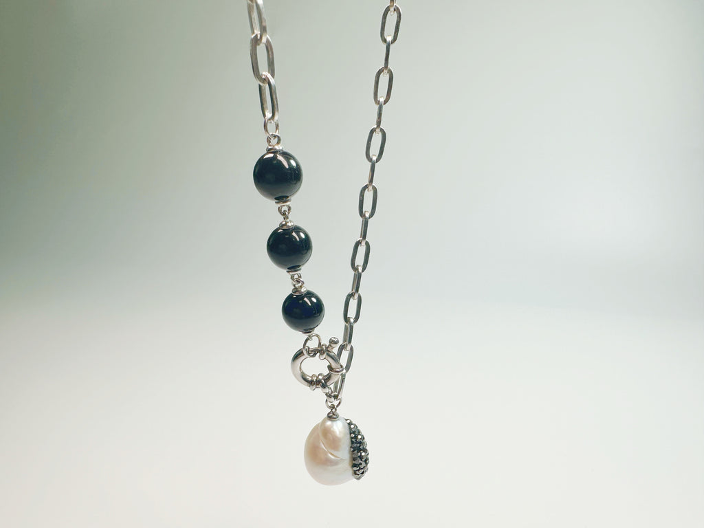 Feng Shui obsidian protection trio set with black/rainbow/snowflake stones - metaphysical energy armor
