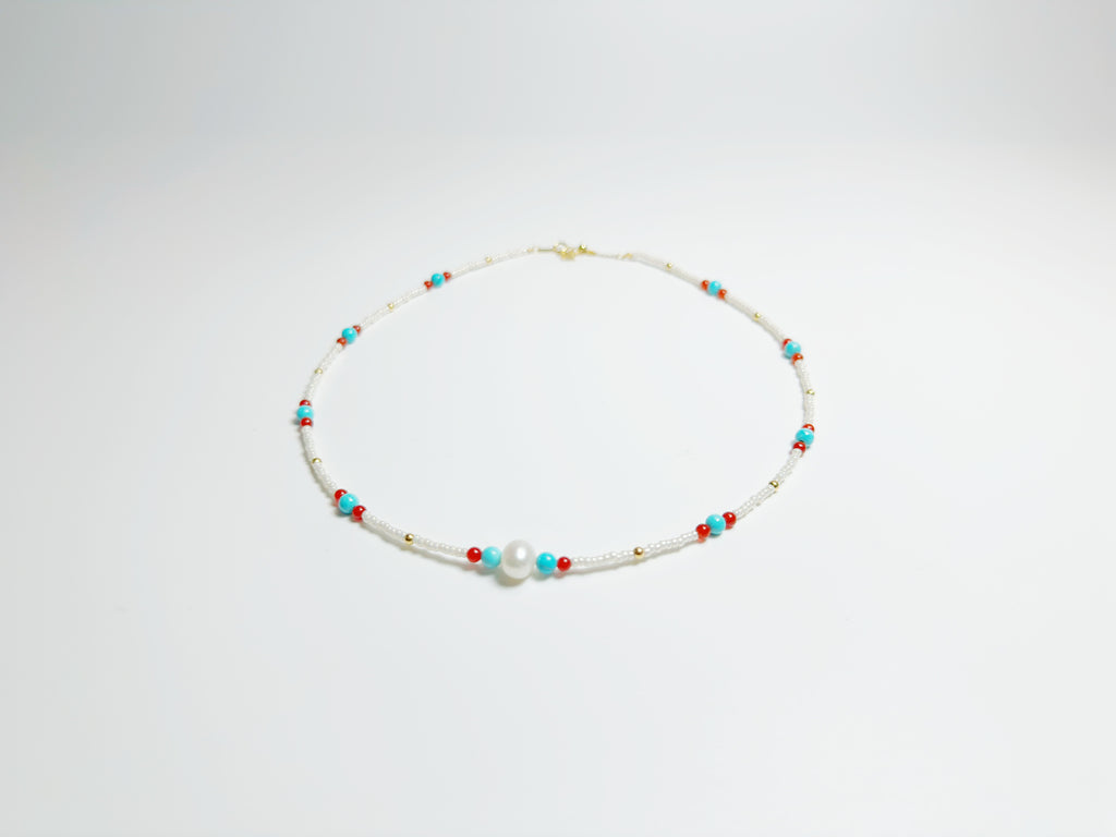 Feng Shui malachite pearl necklace for emotional balance & prosperity - metaphysical energy jewelry