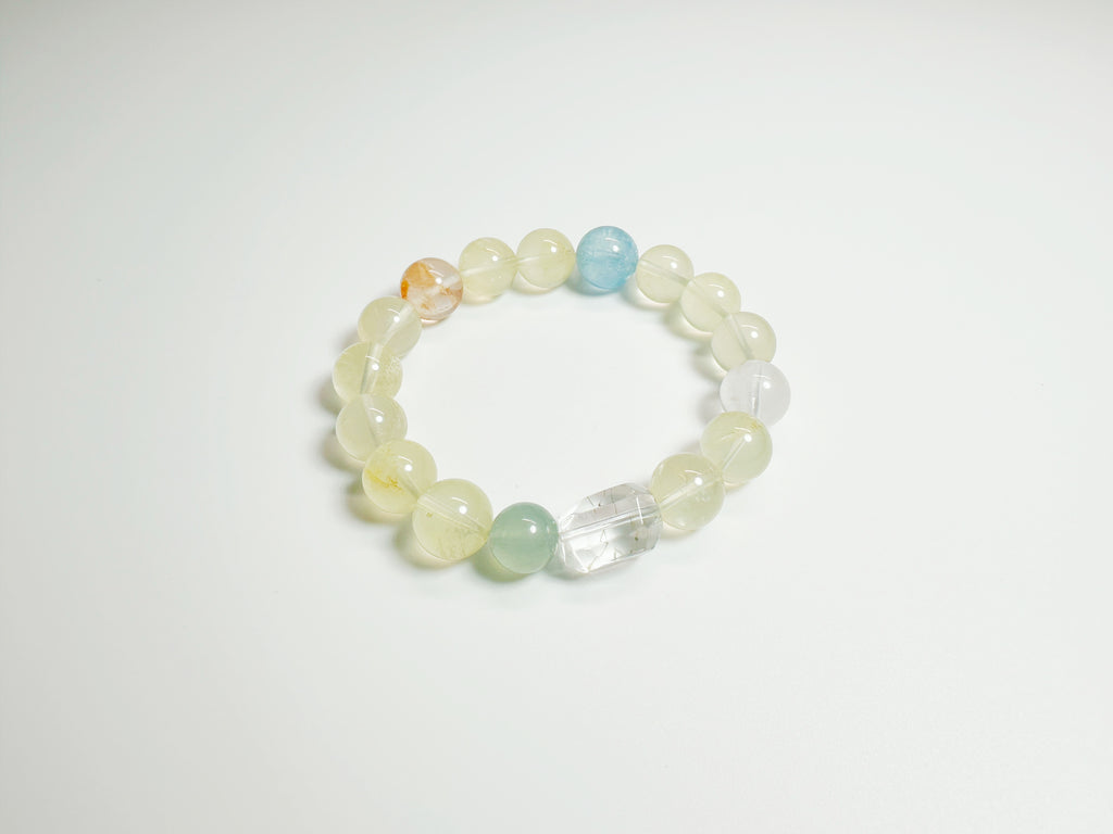 Feng Shui lemon quartz chakra bracelet for vitality & energy alignment - metaphysical harmony jewelry
