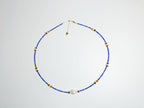 Feng Shui celestial harmony necklace with lapis lazuli, pearl & tiger's eye for wisdom & protection - metaphysical energy jewelry