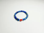 Feng Shui courage & clarity bracelet with lapis lazuli and red agate - metaphysical energy enhancer