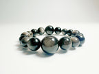 Feng Shui eclipse noire bracelet with black onyx and labradorite - metaphysical protection jewelry