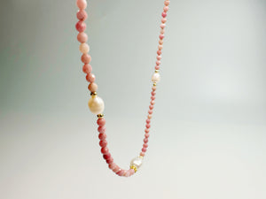 Shield of Light & Decisive Power – Handcrafted Dyed Quartz Jade & Pearl Necklace