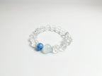 Feng Shui -Clear Quartz -Kyanite  -Alternating clear quartz and icy-blue kyanite cylinders create a glacier-cool palette that pairs effortlessly with office or evening wear. Enhances clarity & peaceful energy.