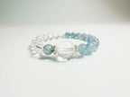 The Lán(兰): Feng Shui Clear Quartz & Kyanite & Alloy for calming energy + communication enhancement. Handcrafted metaphysical decor with optional Baiyun Temple blessing. Invites peaceful flow.