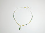 Signature Poise Decisive Power – Handcrafted Mother-of-Pearl & Green Agate Necklace