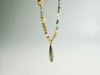 Feng Shui  jade pendant - metaphysical prosperity jewelry . Mother-of-Pearl
& Abalone Shell & Alloy & Green Agate 